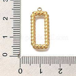 イオンプレーティング（IP）304ステンレスペンダント  長方形のチャーム  18KGP本金メッキ  23x9.5x2.5mm  穴：1.5mm&nbsp;STAS-P371-032G