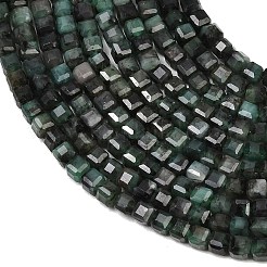 Natural Emerald Beads Strands&nbsp;G-B175-C05-3x3mm