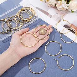10 Piars 201 Stainless Steel Hoop Earrings&nbsp;EJEW-UN0002-88