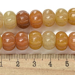 天然石トパーズ翡翠ビーズ連売り  カボチャ  12x7.5~8mm  穴：1.4mm  約25個/連  7.48~7.87''（19~20センチメートル）&nbsp;G-G142-A12-01