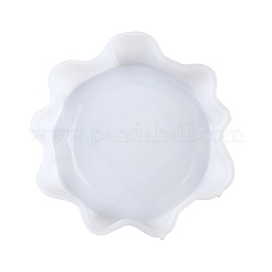 DIYキャンドル作り  レジン型  UVレジン用  エポキシ樹脂工芸品作り  ホワイト  花  130x22mm&nbsp;AJEW-U017-11