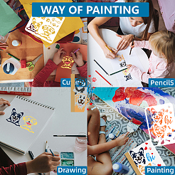1 Set PET Hollow Out Drawing Painting Stencils&nbsp;DIY-MA0005-25