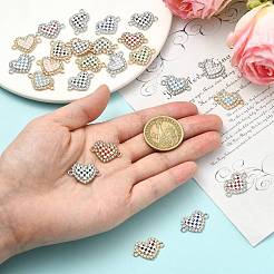 12Pcs 6 Colors Alloy Enamel & Crystal Rhinestone Connector Charms&nbsp;FIND-FS0005-39G
