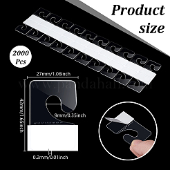 2000Pcs PET Back Adhesive Slot Hole Hang Tabs&nbsp;DIY-DR0002-51