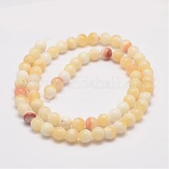 Natural Honey Jade Bead Strands&nbsp;G-K153-B26-10mm