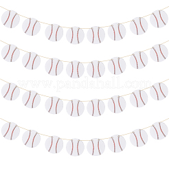 8 Bags Paper Baseball Hanging Banner&nbsp;AJEW-FH0006-97
