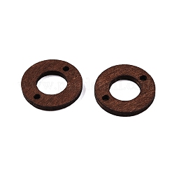 ポプラ材で染めたリンキングリング  サドルブラウン  17x2mm  内径：1.8mm&nbsp;WOOD-N016-19