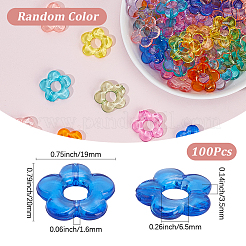 100Pcs Transparent Acrylic Bead Frame&nbsp;TACR-SP0001-34