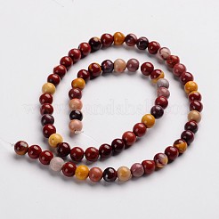 ラウンド天然のムーアカイト天然石ビーズ連売り  6mm  穴：1mm  約64個/連  14.9インチ&nbsp;G-J333-06-6mm