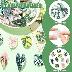 24Pcs 12 Styles Acrylic Badge for Backpack Clothes&nbsp;JEWB-CJC0011-02A