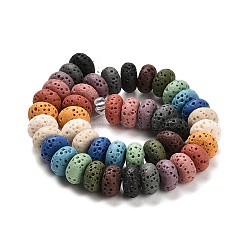 Natural Lava Rock Dyed Beads Strands&nbsp;G-L586-B02-05