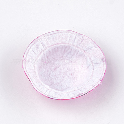 ベルベットの帽子の装飾  DIYクラフト装飾  印刷された水玉模様  濃いピンク  48~50x17~18mm  約100個/袋&nbsp;AJEW-T004-01A