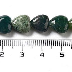 天然石インディアン瑪瑙ビーズ連売り  ハート  10x10x4.5~5mm  穴：0.7mm  約20個/連  7.28''~7.48''（18.5~19センチメートル）&nbsp;G-P528-C08-01