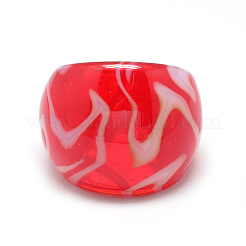 Handmade Lampwork Wide Band Finger Rings&nbsp;RJEW-T002-01-B