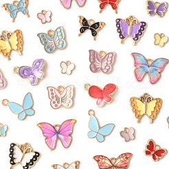 80Pcs 8 Styles Alloy Enamel Pendants&nbsp;ENAM-FS0003-62