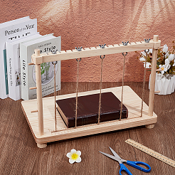 木製の製本・縫製用フレーム  鉄のパーツと  バリーウッド  40x25x32cm&nbsp;AJEW-WH0596-266