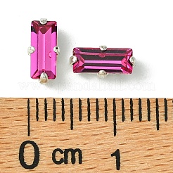 プレシオサ® マキシマ クリスタル 縫い付けカップ  マルチ連リンク  チェコクリスタル  真鍮製爪付き台座付き  719 39 090 バゲット  銀  フクシア 70350個  7x3mm&nbsp;X-PRC-SF7-70350-S
