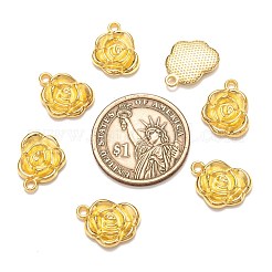 合金のチベット風チャーム  花バラ  カドミウムフリー＆鉛フリー  ゴールドカラー  17.5x14x3mm  穴：2mm&nbsp;LS-K0NTA011