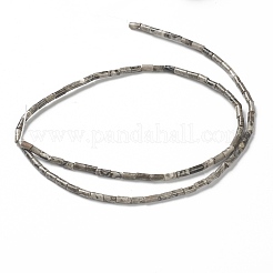 天然石バンブーアゲート竹葉瑪瑙ビーズ連売り  コラム  4.3~5.6x2.3~2.5mm  穴：0.9mm  約82~86個/連  14.96~17.71インチ（38~45cm）&nbsp;G-B004-A21
