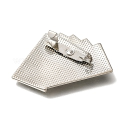 ポーカーカードのエナメルピン  バックパック服用合金ブローチ  プラチナ  36x40mm&nbsp;JEWB-Q009-10P
