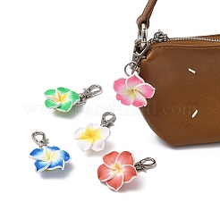 Handmade Polymer Clay Flower Pendant Decorations&nbsp;HJEW-JM04050