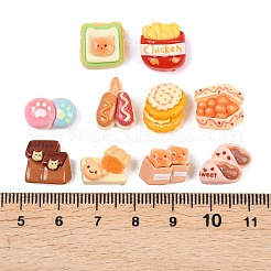 オペーク樹脂カボション  模造食品  混合図形  ミックスカラー  8.5~14x11~14x6.5~8mm&nbsp;RESI-G124-01