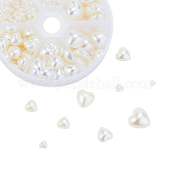 ABSプラスチック製カボション  ハート  古いレース  4~13.5x4~13.5x1.5~5mm  275個/箱&nbsp;KY-CJ0001-05
