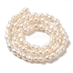天然養殖淡水パールビーズ連売り  ピーナッツ  古いレース  9~16x6~7mm  穴：0.5mm  約38~40個/連  15.94~16.34''（40.5~41.5センチメートル）&nbsp;PEAR-E016-006