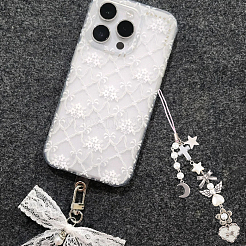 DIYジュエリー 携帯電話ストラップ 作り方キット  混合図形  ミックスカラー  50mm&nbsp;DIY-SC0030-58