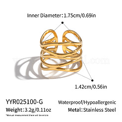 304 Stainless Steel Open Cuff Rings&nbsp;NH1895-1