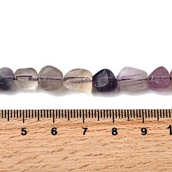 天然紫蛍石ビーズ連売り  ナゲット  8~13x8~11x3~10mm  穴：1mm  約42~44個/連  15.94''（40.5センチメートル）&nbsp;G-D321-A02