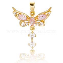 8Pcs Brass Micro Pave Cubic Zirconia Pendants&nbsp;KK-BBC0019-37