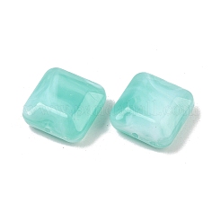 不透明なアクリルビーズ  正方形  多面カット  ミディアムアクアマリン  15.5x15.5x7.5mm  穴：1.4mm  約327~454個/500g&nbsp;MACR-C037-04E