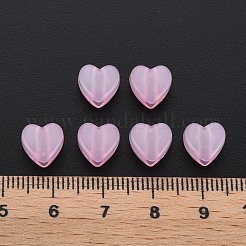 模造ゼリーアクリルビーズ  ハート  パールピンク  8x8.5x5.5mm  穴：2.5mm  約2030個/500g&nbsp;MACR-S373-95-EA10