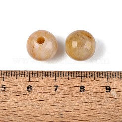 天然なトパーズのヒスイのビーズ  ラウンド  12x11~11.5mm  穴：3mm&nbsp;G-Q602-08C-15