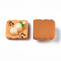 不透明なエポキシ樹脂カボション  模造食品  ひょうたんとパン  砂茶色  20x19x10mm&nbsp;CRES-S358-63