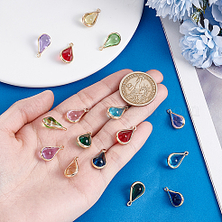 16Pcs 8 Colors Glass Gourd Pendants&nbsp;KK-PH0013-31