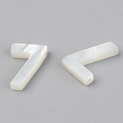 Natural White Shell Mother of Pearl Shell Charms&nbsp;SSHEL-R048-004-07