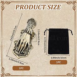 合金製手形ブックマーククリップ1個  学生用ワークブック  アンティークブロンズ  87x39x29mm  穴：6mm&nbsp;AJEW-CP0010-81