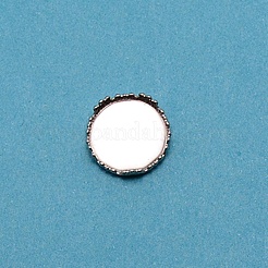 304ステンレススチールプレーンエッジベゼルカップ  カボションのセッティング  フラットラウンド  ステンレス鋼色  13x3mm&nbsp;LS-STAS-WH0031-06P-01