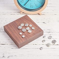 チベット風合金ビーズ  フラットラウンド  アンティークシルバー  10.3x1.7cm&nbsp;TIBE-PH0004-65AS