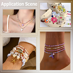 DIYファインディングキット  ガラス＆アクリルビーズを含む  きいろ  E：1.5~8x1.5~3.5mm  穴：0.5~1mm&nbsp;DIY-PA0001-90E
