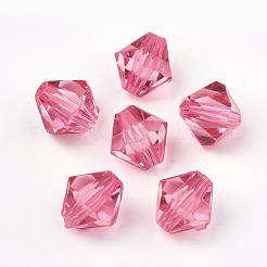 透明なアクリルビーズ  双円錐形  カメリア  4x4mm  穴：1.2mm  約17000個/500g&nbsp;TACR-S146-4mm-03