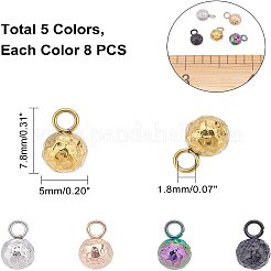 40Pcs 5 Colors 304 Stainless Steel Charms&nbsp;STAS-UN0026-56