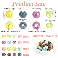 72Pcs 4 Styles Handmade Porcelain Beads&nbsp;PORC-PA0001-62