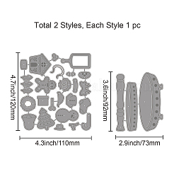 Christmas Theme Carbon Steel Cutting Dies Stencils&nbsp;DIY-WH0309-1206