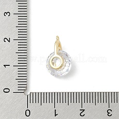 Rotatable Brass Micro Pave Cubic Zirconia Pendants&nbsp;KK-E791-18G