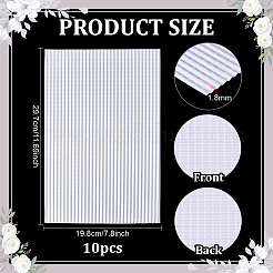 塩ビシート  長方形  ホワイト  297x198x1.8mm&nbsp;DIY-WH0622-688A