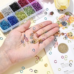 10色アルミ線オープン丸カン  ミックスカラー  20ゲージ  6x0.8mm  内径：5mm  約225PCS /カラー&nbsp;FIND-YW0004-97