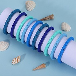 Polymer Clay Heishi Surfer Stretch Bracelets Set&nbsp;BJEW-SW00128